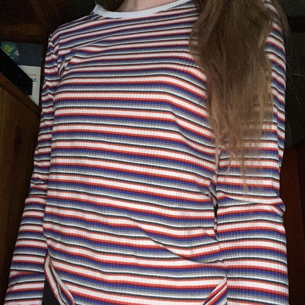 RUE 21 MULTICOLOR STRIPED LONG SLEEVE (NEVER WORN) - Picture 3 of 3